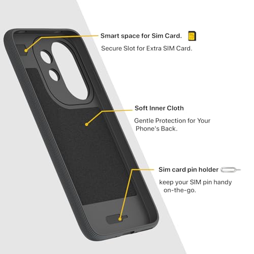 Image of Pikkme Back Cover for Vivo V60 5G / Vivo T4 Pro 5G Camera Protection 3D Hexa Cube Design Silicone Protective Bumper Case (Grey)