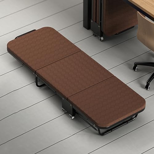 Cama plegable con colchón de espuma viscoelástica, cama portátil para invitados con marco de metal, cama plegable para camping, para adultos, capacidad de carga resistente de 200 kg, ideal para el