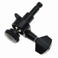 Dopro Mécaniques de guitare verrouillables pour gaucher – 6 clés d’accordage en ligne – Noires – Fabriquées en Corée - Les Beatles, Paul McCartney, John Lennon, RIngo Starr, George Harrison Dopro Mécaniques de guitare verrouillables pour gaucher - 6 clés d'accordage en ligne - Noires - Fabriquées en Corée – Image 3