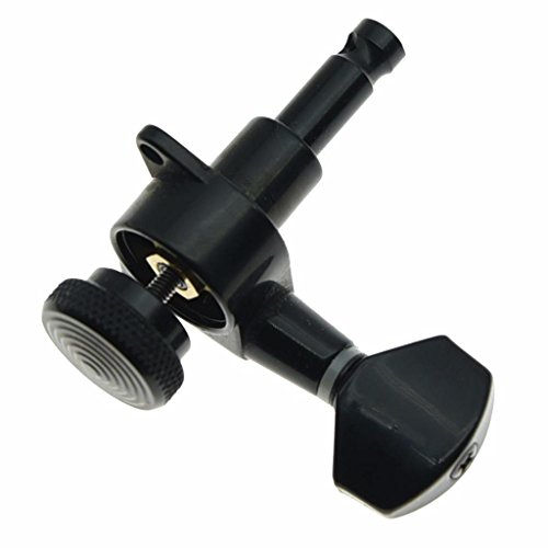 Dopro Mécaniques de guitare verrouillables pour gaucher – 6 clés d’accordage en ligne – Noires – Fabriquées en Corée - Les Beatles, Paul McCartney, John Lennon, RIngo Starr, George Harrison Dopro Mécaniques de guitare verrouillables pour gaucher - 6 clés d'accordage en ligne - Noires - Fabriquées en Corée – Image 4
