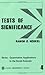 Tests of Significance (Quantitative Applications in the Social Sciences)