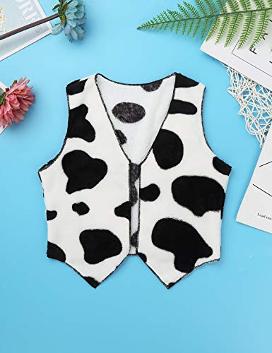 Boys Girls Cowboy Cowgirl Wild Western Party Waistcoat Flannel Open-Front Cardigan Vest Tops3