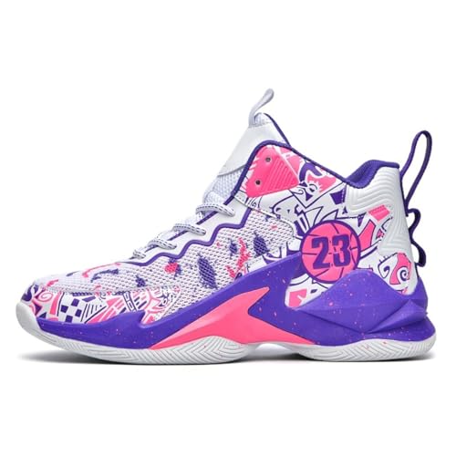 Image of Men's Basketball Shoes Fashion Printed Sneakers