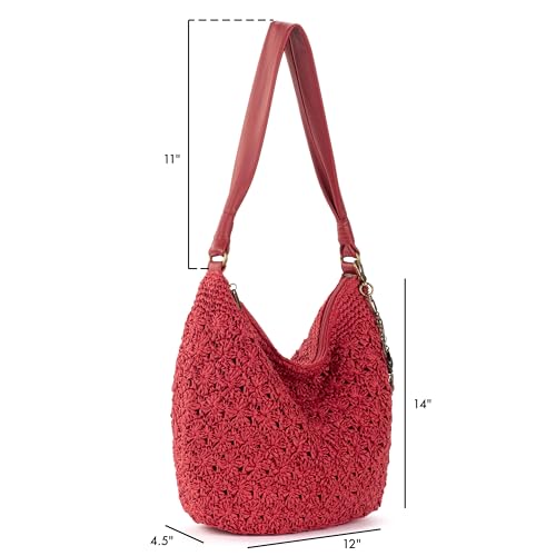 Image of The Sak Sequoia Hobo Bag - Hand Crochet Large Women's Purse for Everyday & Travel - Durable Handbag & Tote With Zipper Pocket