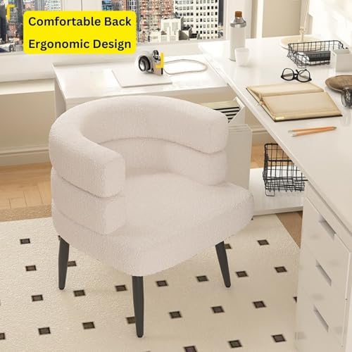 Comfy Single Sofa Chair with C Backrest, Armchair for Living Room & Bedroom, Stylish Black/Golden Legs, Soft Sponge Reading Chair for Balcony & Home Decor