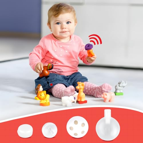 RISF 32 Stück Rasseldosen Rasselbällen und Kuscheltiere Quietscher zum Einnähen Set, Niedlich Squealer Spielzeug, Knisterfolie zum Einnähen, Knisterfolie für Hund Haustier Baby Spielzeug Noise Maker