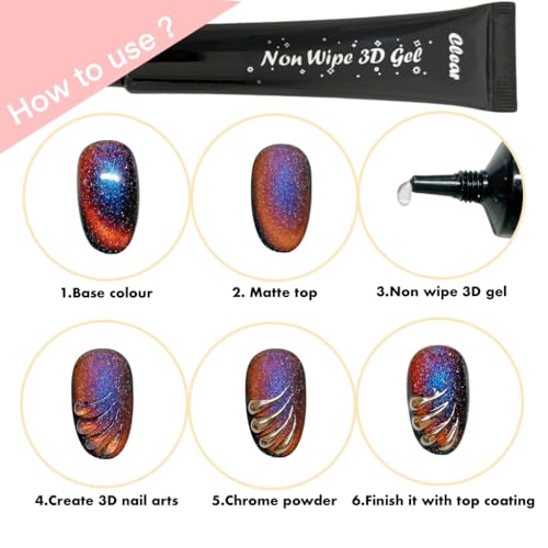 Gel adhesivo transparente 3D para uñas 20g miniatura 2