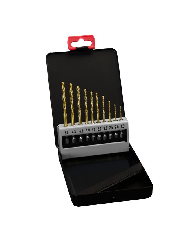 Metallbohrer-Set Cobalt Ø 1.5-5.0 Sechskantschaft, Titanium Coating, HSSCo (M35) | Hex Shank Drill Bit Set