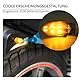 Justech 12V LED Smoked Microblinker Miniblinker LED Blinker Motorrad Tagfahrlicht Universal Lauflicht Lauflichtblinker Quad Roller 4 Stück E-Prüfzeichen
