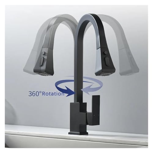 Robinet d'évier tactile pivotant chrome mitigeur cuisine extractible intelligent