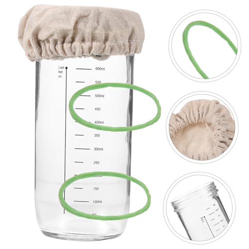 Bocal en verre pour levain Mipcase avec graduation pour fermentation - 5