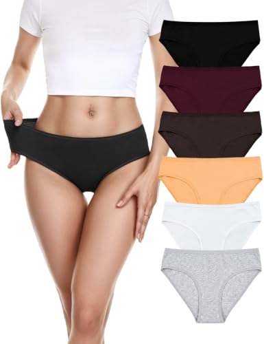 Image of Cotton Underwear for Women - Soft, Breathable, Full Coverage Panties, Tag-Free Comfortable Briefs, Multi-Pack