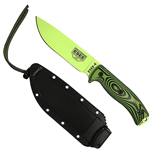 ESEE-6 1095 Carbon Steel Black Sheath Black Blade Natural Canvas Micarta 3D Handle product thumbnail 14