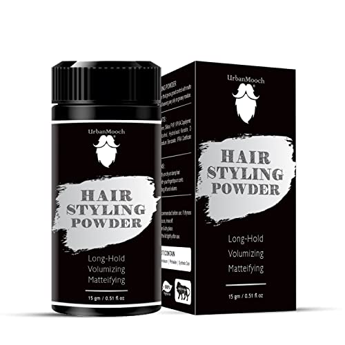 Image of UrbanMooch Hair Volumizing Powder Wax for Men | Strong Hold | Texture Powder | Matte Finish | 24 Hrs Hold | Natural & Safe Hair Styling Powder, 15 Gram