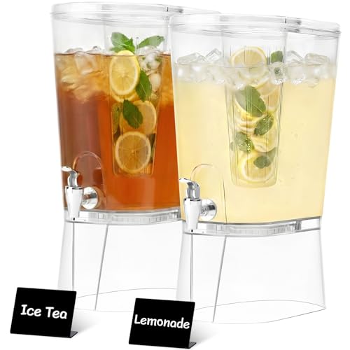 Lifewit 8L Grand Distributeur de Boisson avec Robinet, Jarre Cocktail Avec Filtre en Plastique,...
