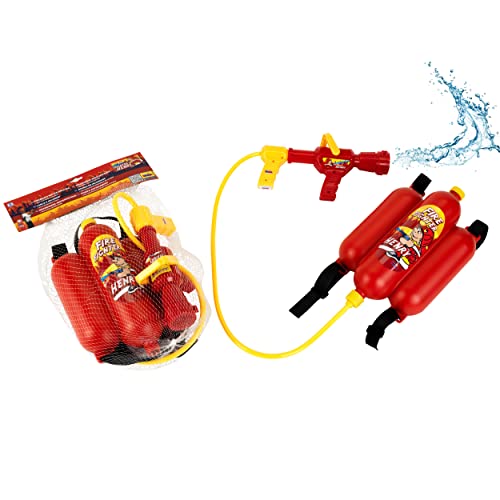 Theo Klein 8932 Feuerwehrspritze | Mit Wasserspritzfunktion und 2-Liter-Tank | Tragbar wie EIN Rucksack | Maße: 31 cm x 21 cm x 9 cm | Spielzeug für Kinder ab 3 Jahren