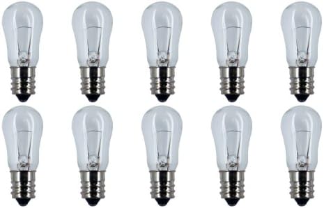 CEC Industries #6S6 24V Bulbs, 24 V, 6 W, E12 Base, S-6 Shape (Box of 10)