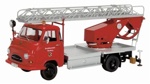 Preisvergleich Produktbild 03241 - Schuco Classic 1:43 - Hanomag Garant Feuerwehr Drehleiter