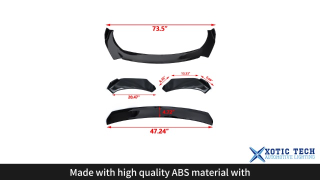 Amazon.com: x xotic tech Front Bumper Lip Spoiler + Side Skirt