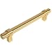 Cosmas 161-128BB Brushed Brass Cabinet Bar Handle Pull - 5" (128mm) Hole Centers