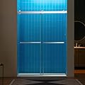 Woodbridge 56-60" W x 80" H Frameless Double Sliding Soft-Close Shower Door,3/8(10mm) Tempered Glass with Explosion Proof Film in Chrome Finish
