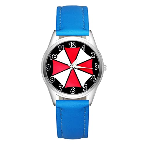 Reloj de niña Dibujos Animados Estilo Lindo Relojes Estudiantes Niñas Correa de Cuero de Cuarzo Reloj de Pulsera Relojes para niñas (Color : Sky Blue)