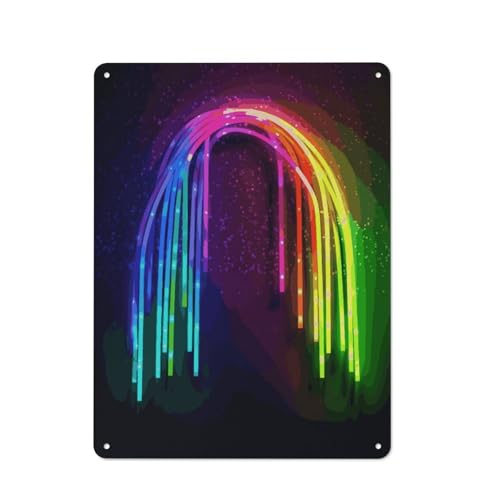 Peinture métal arc-en-ciel fluo BVNMT décoration murale moderne