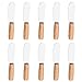 HEMOTON Ensemble D'écarteurs Paquet de 10 Tartinades à Beurre en Acier Inoxydable avec Manche en Bois Couteaux à Tartiner pour Crème Sandwich Fromage Beurre Condiment (Couleur Assortie)