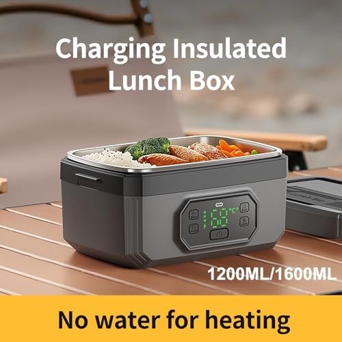 Fiambrera eléctrica inalámbrica antifugas que calienta comida sin microondas 4