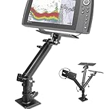 Aluminium Fish Finder& Chartplotters Mount, Marine Electronics Mount Compatible with Garmin, Humminbird, Lowrance and More, 丨18''-to-24'' Adjustable Height丨350° Adjustable Angle丨Solid Hold