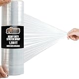 GORILLA GRIP 500% Stretch Film Heavy Duty Plastic, 1200ft Shrink Wrap Roll 17