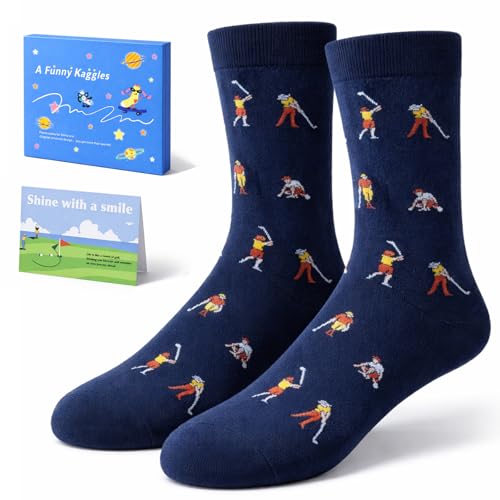afunnykaggles Gifts For Golfer,Golf Socks and Golf Gifts Card for