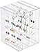 Rangement Bijoux, Porte Présentoir Bijoux avec Tiroirs Porte Boucles d'oreilles Acrylique Transparent, Plateaux Organisateur Maquillage pour Bijoux Collier Bracelet (Type1)