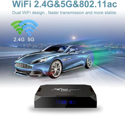 X96 MAX+ Ultra-TV-Box Upgraded Android 11.0 met 4 GB RAM 32 GB ROM 2.4/5.0G Dual WiFi, H.265, VP9 Decoding HD 4K BT Set Top Box: X96 MAX+ 432 - Afbeelding 6
