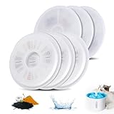 Galerie SV 6 Piezas Filtre Fontaine Eau Chat, Filtres de Rechange pour Fontaine à Chat 3L, Filtre De Remplacement avec Charbon Actif et Résine échangeuse d'ions Filtres à Triple Action pour Abreuvoir