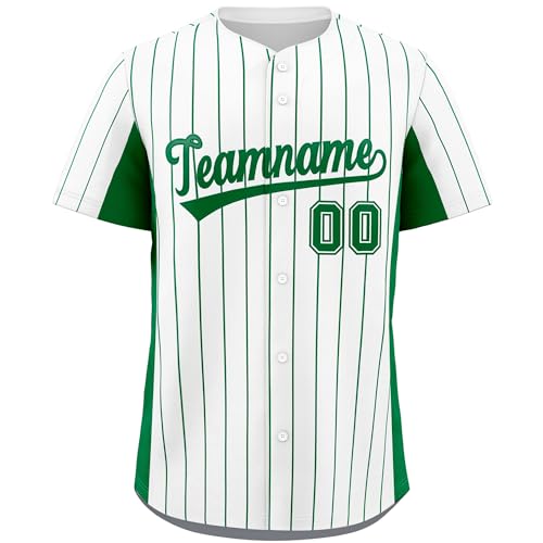 KXK Custom Pinstripe Baseball Jersey Sports Shirts Stitched or Printed Personalized Name Number for Men Women Youth miniatura 1