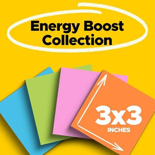 Post-it Super Sticky Notes, 3 x 3 in, Neon Fizz, 24 Pads, 70 Sheets/Pad β image 3
