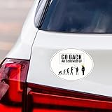 Go Back We Screwed Up Magnet, Anti-Trump Political Magnet, No Kings Protest Decal for Fridge or Car, Resist Fascism Statement, 6" x 4.5"
