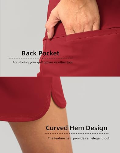Image of SANTINY Women's Golf Skirts Skorts High Waisted Tennis Skirt Athletic Workout Casual Skorts for Woman with Short Pockets