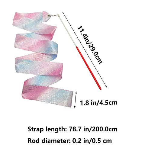 2 Pcs Nastri per Ginnastica Nastro Danza