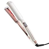 Hair Straightener, 1.38 Inch Flat Iron with Infrared and Ionic Technology, Titanium Plate with Ceramic Coating Dual Voltage Straightener with Heat-Resistant Silicone for All Hair Types