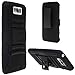 Droid Ultra Case, E LV Motorola Droid Ultra (Late 2013) XT1080 Black Dual Layer (Silicon inside and Hard Plactic outside) Armor Shell Holster Case with Kickstand and Belt Swivel Clip + 1 Stylus