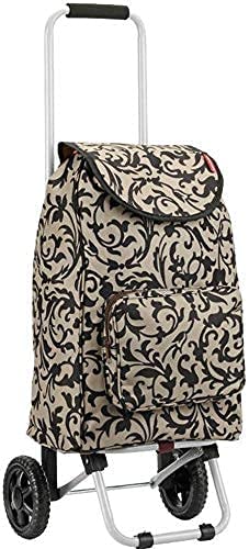 JHYFT Einkaufstrolley Multifunktions-Einkaufstrolley Leichter zusammenklappbarer Senioren-Trolley Gepäck Heimklettern…