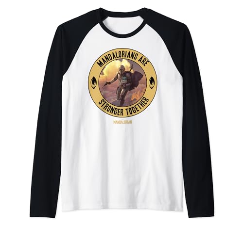 T-shirt Baseball Mandalorian Star Wars avec manches raglan et imprimé circulaire