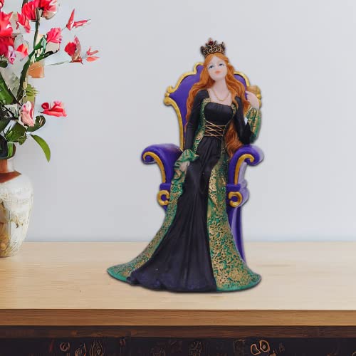 Comfy Hour Irish Princess Collection 7” Queen Green Dress On The Throne Resin Figurine For St. Patrick’s Day And Everyday Collection #TOP4