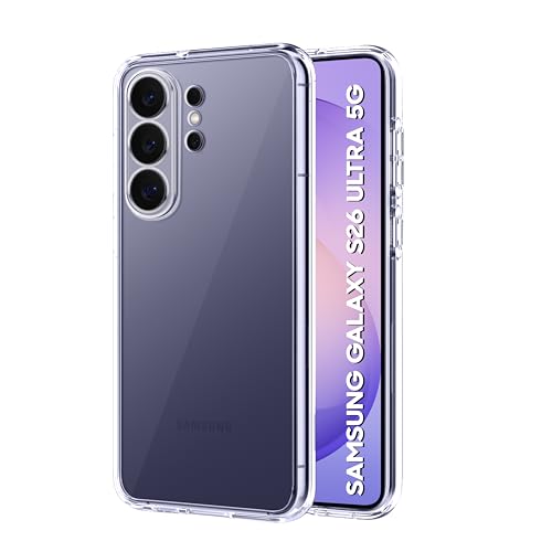 Image of CEDO Samsung Galaxy S26 Ultra (5G) Clear Case | Soft Flexible Slim-Fit | Full Body 360 Protection Shock Proof TPU Back Cover (Transparent)