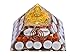 Crystal Heaven Laxmi Pyramid Original Certified Gomati Chakra, Rudraksha, Cowrie Kodi Maha Laxmi Pyramid - 90Mm Large Orgonite Pyramid With Shree Yantra - Pooja Vastu Items For Home For Good Luck