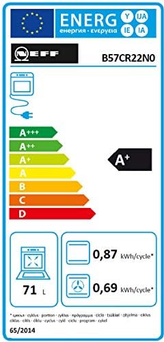 Neff B57CR22N0 forno Forno elettrico 71 L 3650 W Nero, Acciaio inossidabile  A+ : Amazon.it: Grandi elettrodomestici