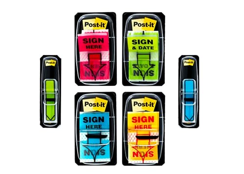 Post-it Flags Arrow Message 1" Page Flags, 200 "Sign Here", 48 Arrow, Four Colors, 248/Pack - image 6