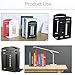 MerryNine 4 Pack Book Ends, Metal Bookends for Shelves, Telephone Booth Decorative Bookends, Non Skid Heavy Bookends, Book, Magazine or CD Organizers for Home and Office (Black-4pcs)